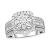 Thumbnail Image 1 of Previously Owned Diamond Engagement Ring 1 ct tw Round & Baguette 10K White Gold