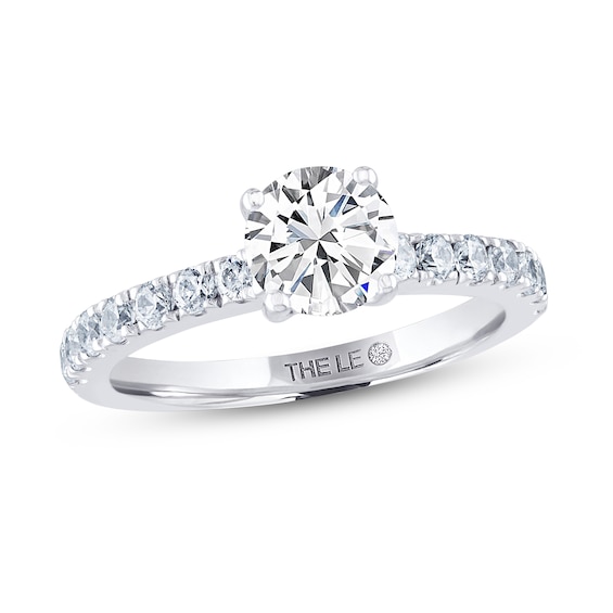 Previously Owned THE LEO Diamond Engagement Ring 1-/8 ct tw Round-cut 14K White Gold