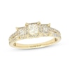 Previously Owned Diamond Three-Stone Engagement Ring 1 ct tw Princess & Round-cut 14K Yellow Gold