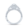 Thumbnail Image 3 of Previously Owned Monique Lhuillier Bliss Diamond Engagement Ring 1-1/4 ct tw Pear & Round-cut 18K White Gold