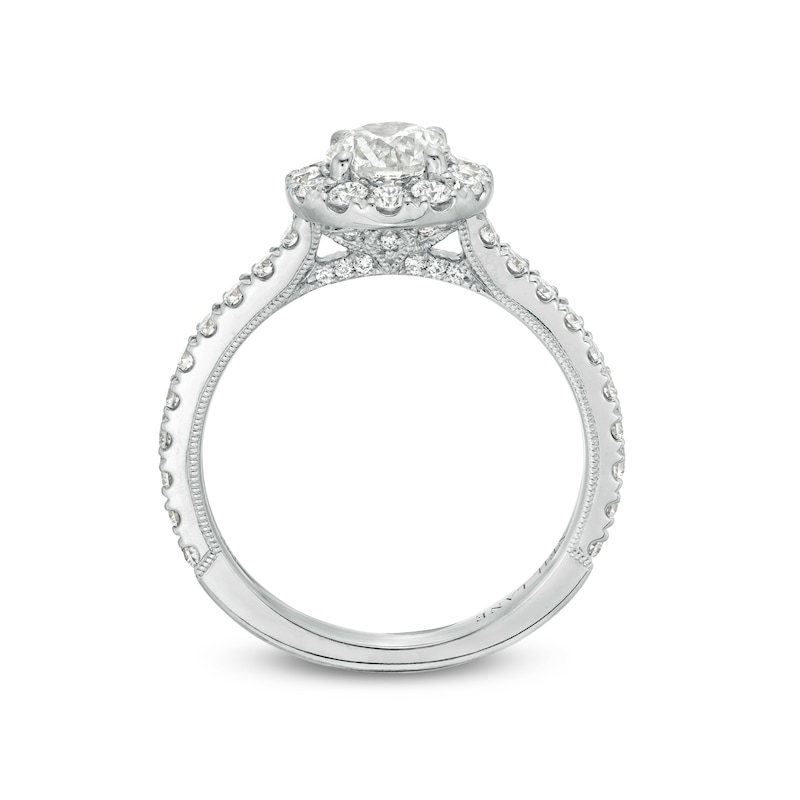 Previously Owned Neil Lane Premiere Round Diamond Engagement Ring 1-3/8 ct tw 14K White Gold