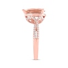 Previously Owned Morganite Engagement Ring 1/3 ct tw Round-cut Diamonds 14K Rose Gold