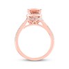 Previously Owned Morganite Engagement Ring 1/3 ct tw Round-cut Diamonds 14K Rose Gold