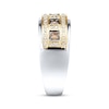 Thumbnail Image 2 of Previously Owned Men's Brown/White Diamond Wedding Band 1/2 ct tw Round-cut 10K Two-Tone Gold - Size 7