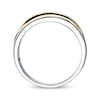 Thumbnail Image 3 of Previously Owned Men's Brown/White Diamond Wedding Band 1/2 ct tw Round-cut 10K Two-Tone Gold - Size 7