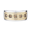Thumbnail Image 4 of Previously Owned Men's Brown/White Diamond Wedding Band 1/2 ct tw Round-cut 10K Two-Tone Gold - Size 7