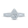 Previously Owned Diamond Engagement Ring 5/8 ct tw Pear & Round 14K White Gold