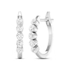 Thumbnail Image 1 of Previously Owned Diamond Hoop Earrings 1 ct tw Round 14K White Gold