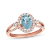 Thumbnail Image 1 of Previously Owned Le Vian Aquamarine Ring 3/8 ct tw Diamonds 14K Strawberry Gold