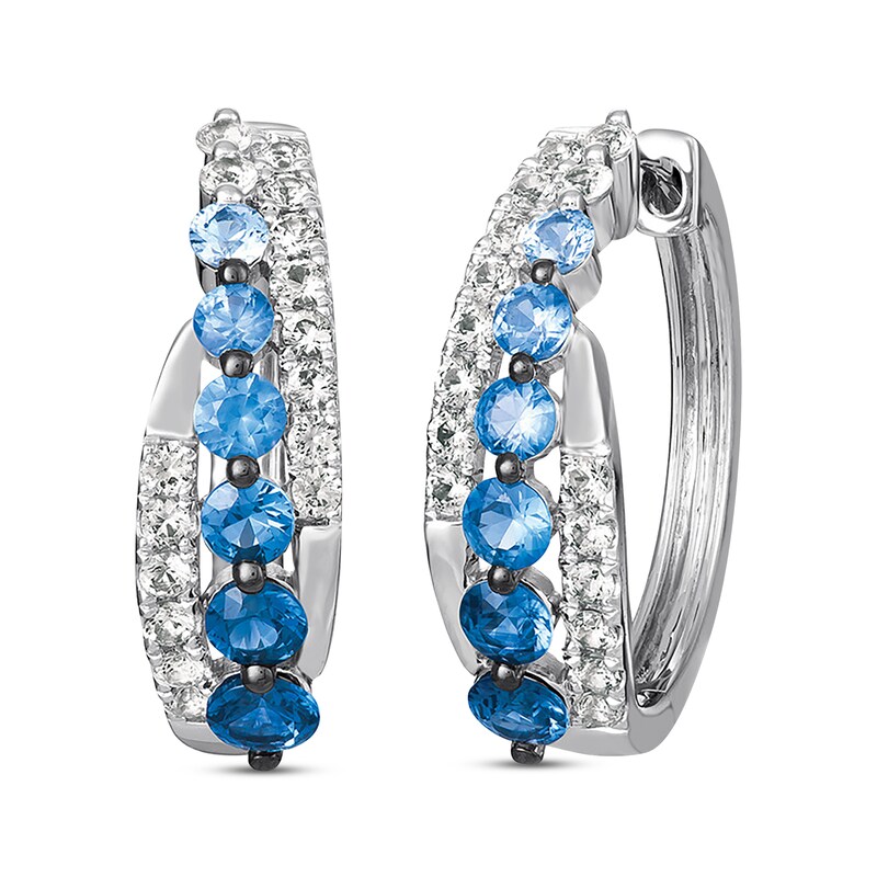 Previously Owned Le Vian Denim Ombre Hoop Earrings 14K Vanilla Gold
