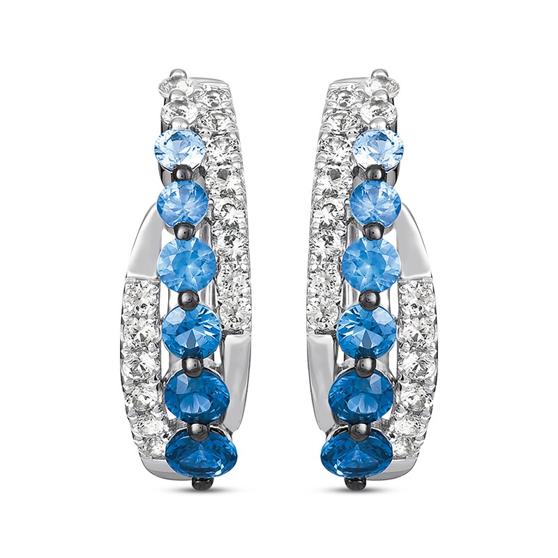 Previously Owned Le Vian Denim Ombre Hoop Earrings 14K Vanilla Gold