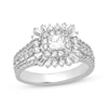Thumbnail Image 0 of Previously Owned Diamond Engagement Ring 1-3/8 ct tw Princess, Round & Baguette 14K White Gold