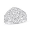 Thumbnail Image 1 of Previously Owned Diamond Engagement Ring 2 ct tw Round & Baguette-cut 10K White Gold