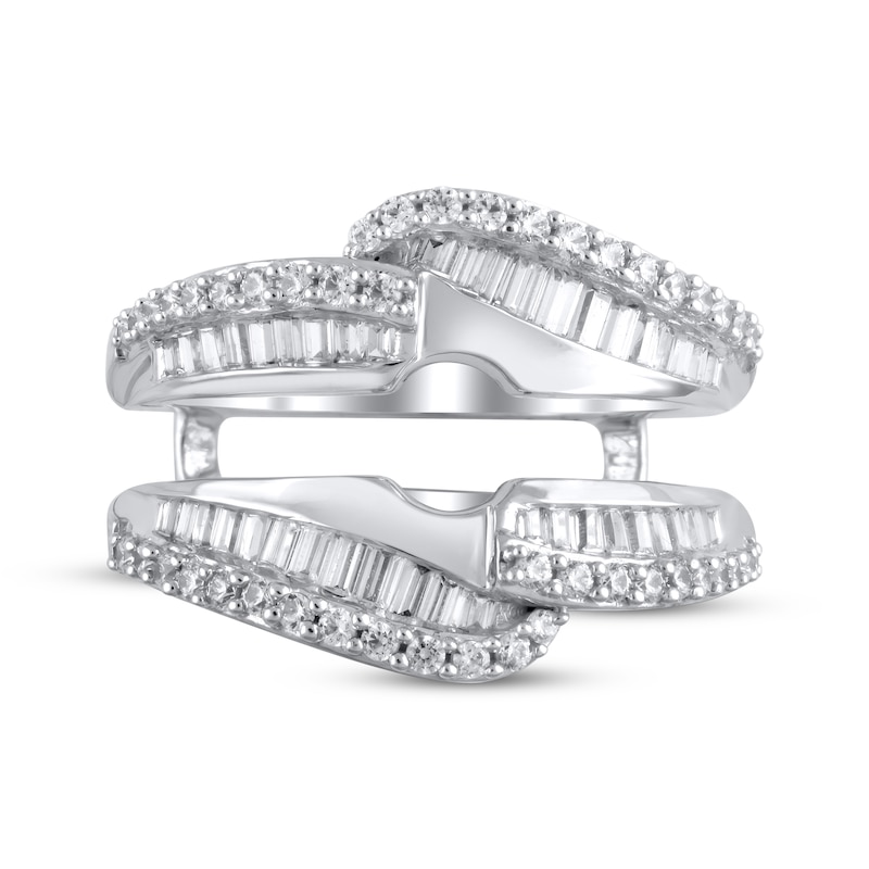 Main Image 3 of Previously Owned Diamond Enhancer Ring 1 ct tw Baguette & Round-cut 14K White Gold