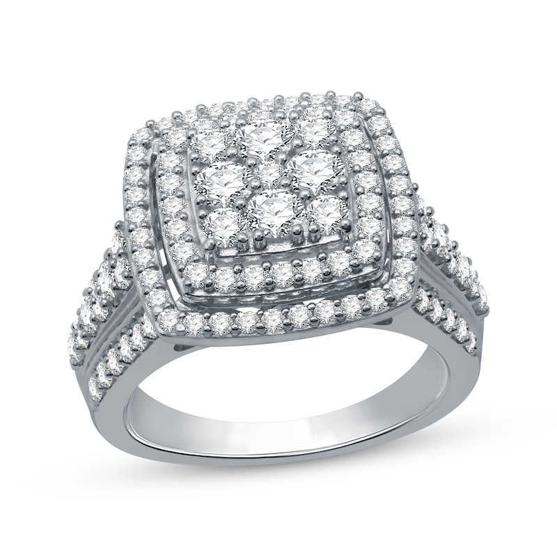 Main Image 2 of Previously Owned Diamond Bridal Set 2 ct tw Round-Cut 10K White Gold