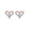 Thumbnail Image 2 of Previously Owned Diamond Stud Heart Earrings 1/10 ct tw 10K Rose Gold