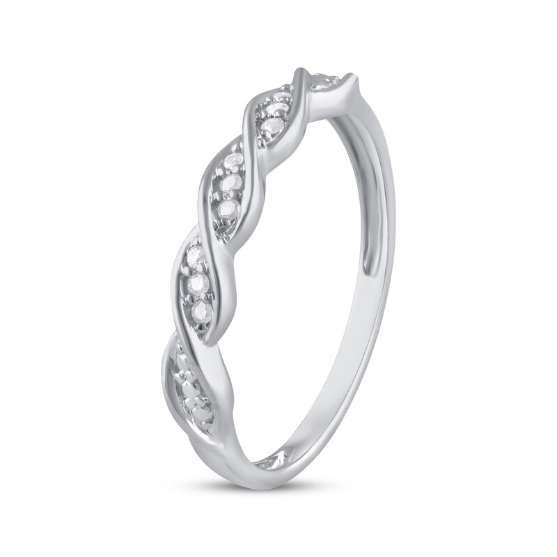 Previously Owned Diamond Anniversary Ring 1/10 ct tw Round-cut 10K White Gold