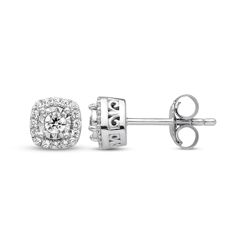 Main Image 1 of Previously Owned Diamond Earrings 1/4 ct tw Round-cut 10K White Gold