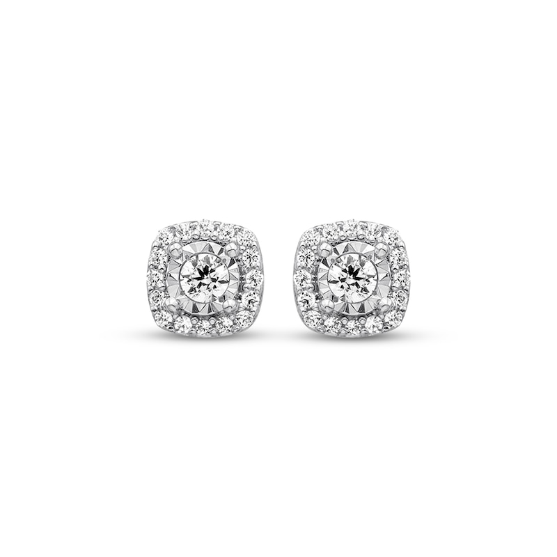 Main Image 2 of Previously Owned Diamond Earrings 1/4 ct tw Round-cut 10K White Gold