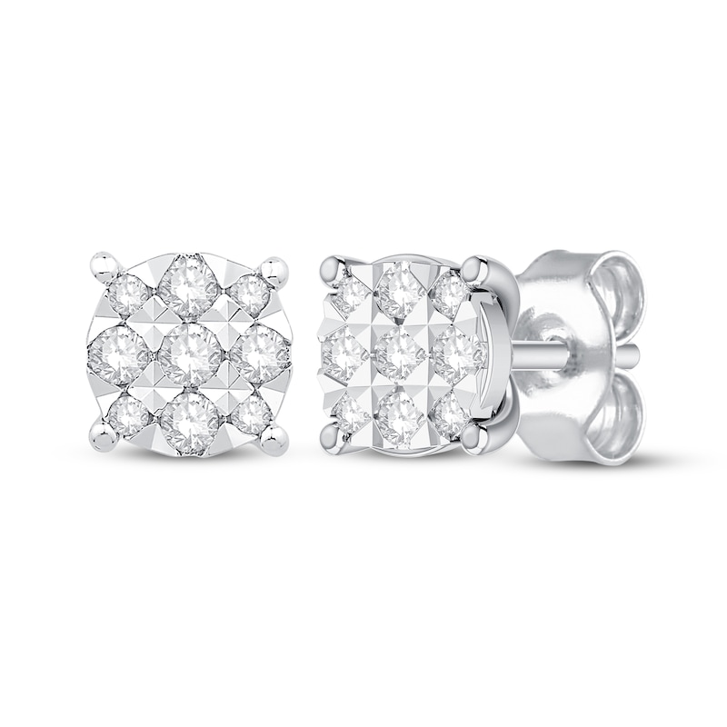 Main Image 1 of Previously Owned Diamond Stud Earrings 1/4 ct tw 10K White Gold