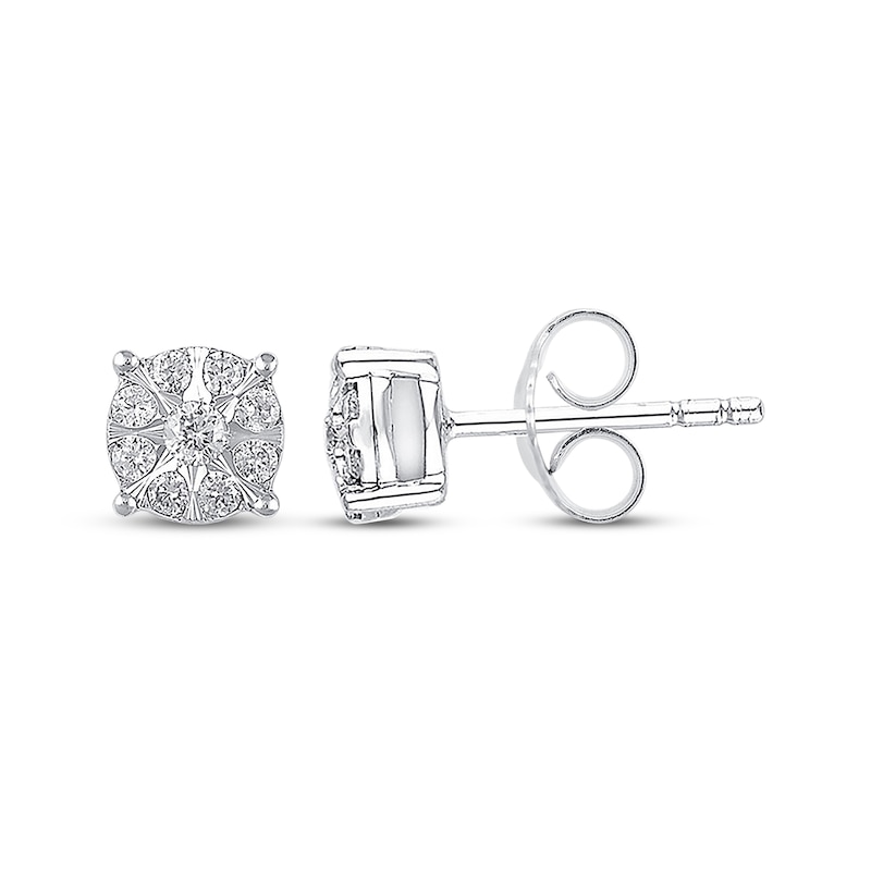 Previously Owned Diamond Earrings 1/4 ct tw Round-cut 10K White Gold