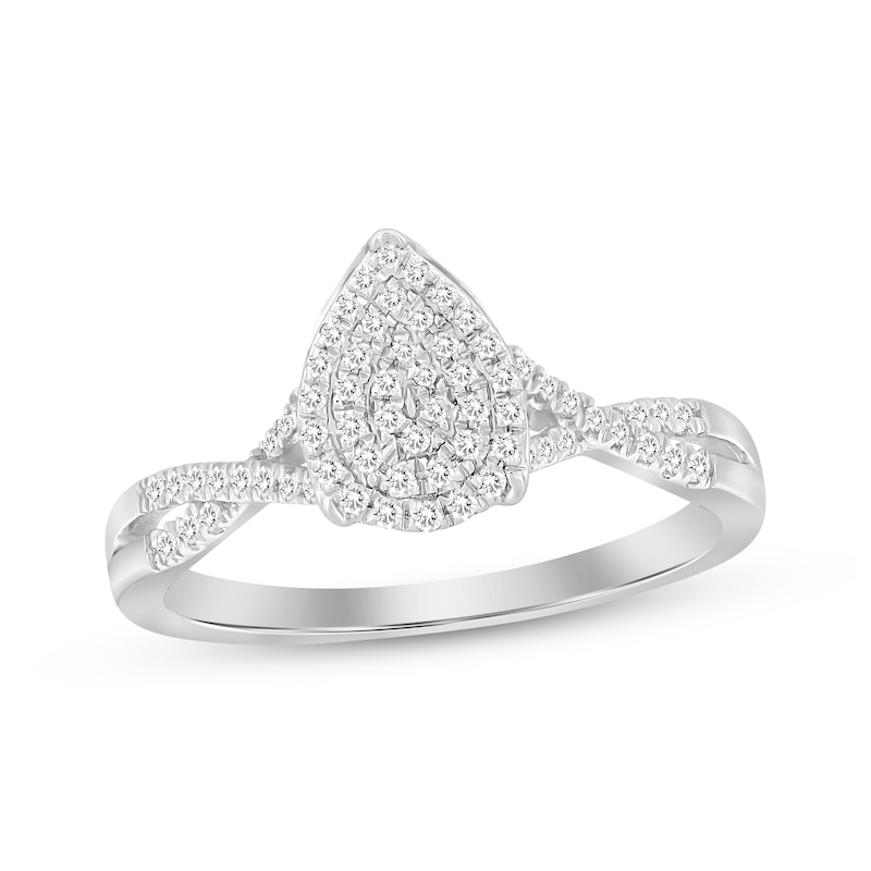 Main Image 1 of Previously Owned Diamond Promise Ring 1/6 ct tw Round-cut 10K White Gold