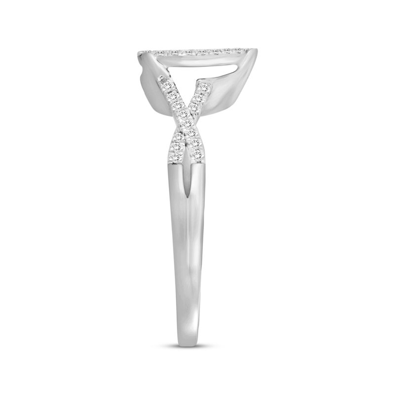 Main Image 2 of Previously Owned Diamond Promise Ring 1/6 ct tw Round-cut 10K White Gold