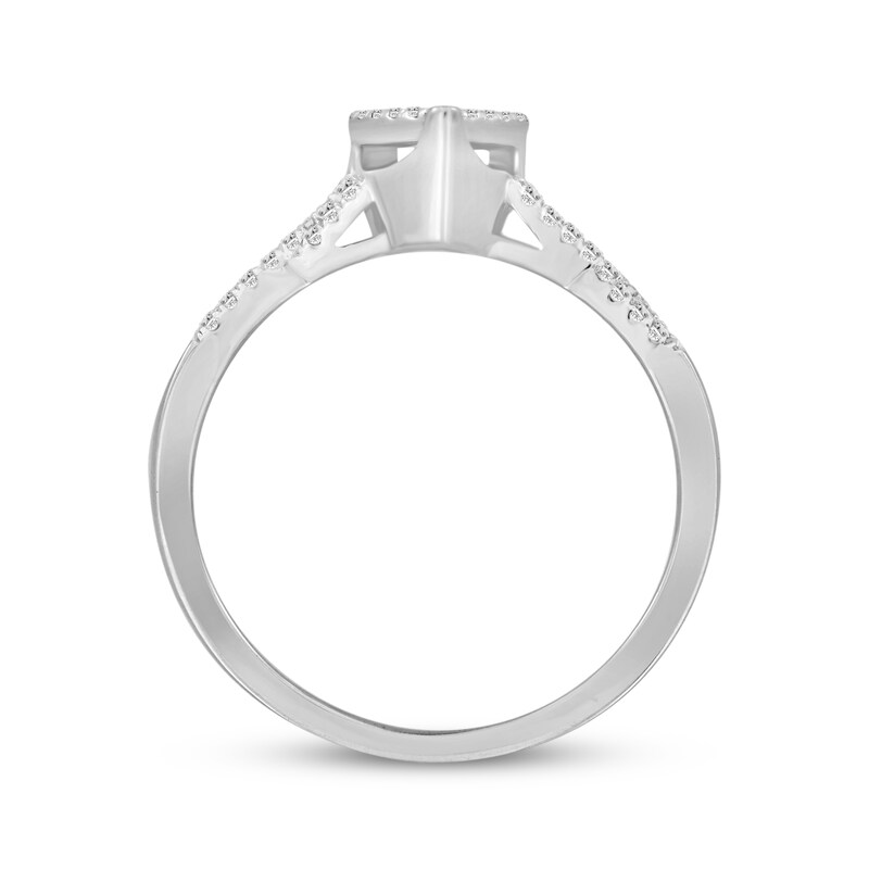 Main Image 3 of Previously Owned Diamond Promise Ring 1/6 ct tw Round-cut 10K White Gold