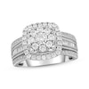 Thumbnail Image 1 of Previously Owned Diamond Engagement Ring 1 ct tw Round & Baguette-cut 10K White Gold