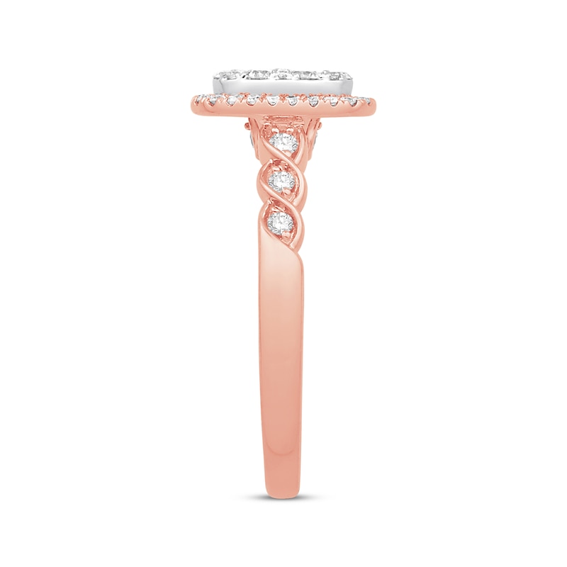 Main Image 2 of Previously Owned Diamond Fashion Ring 1/2 Carat tw 10K Two-Tone Gold
