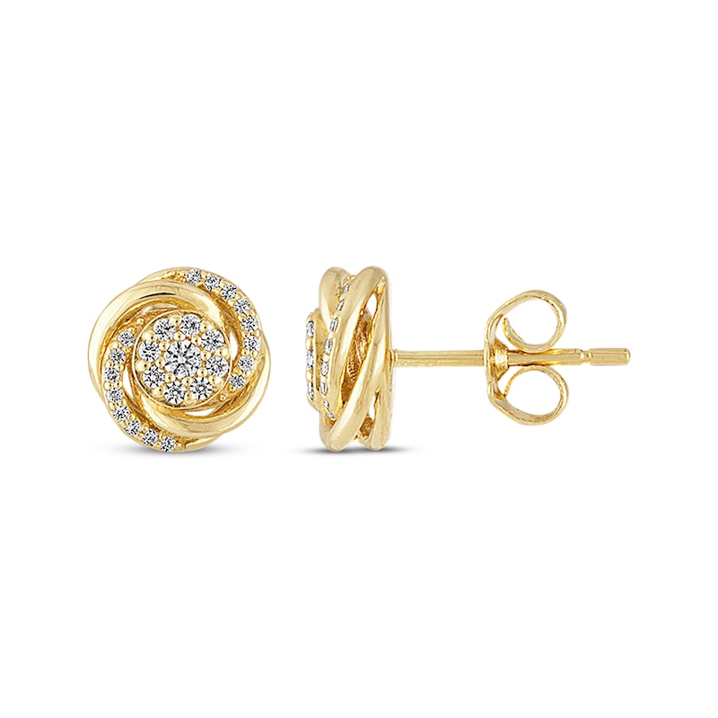 Main Image 1 of Previously Owned Diamond Earrings 1/4 ct tw Round-cut 10K Yellow Gold