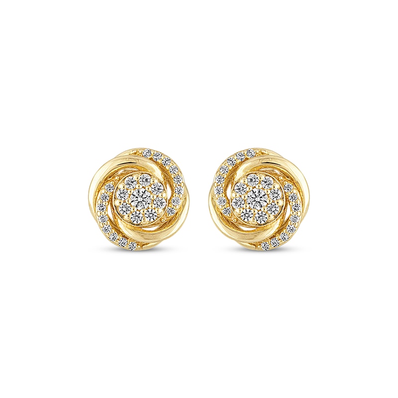 Main Image 2 of Previously Owned Diamond Earrings 1/4 ct tw Round-cut 10K Yellow Gold