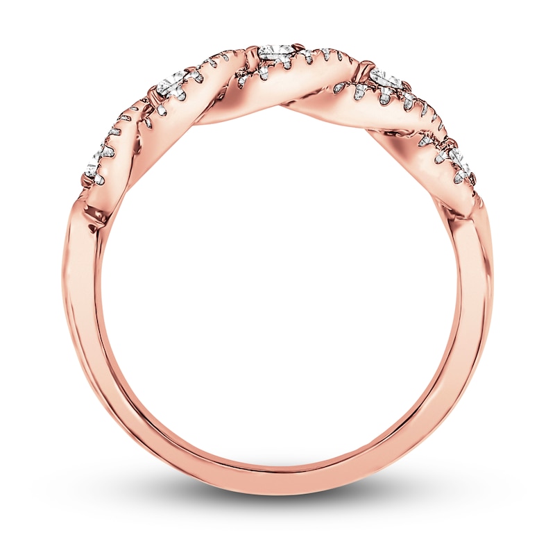 Main Image 2 of Previously Owned Diamond Anniversary Band 1/3 ct tw Round-cut 14K Rose Gold