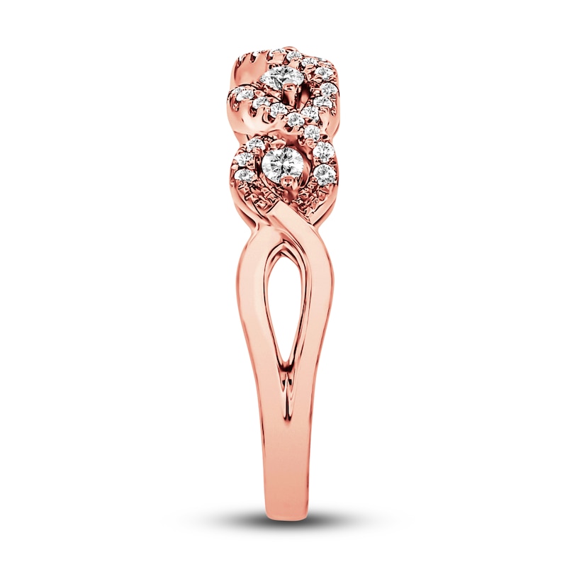 Main Image 3 of Previously Owned Diamond Anniversary Band 1/3 ct tw Round-cut 14K Rose Gold