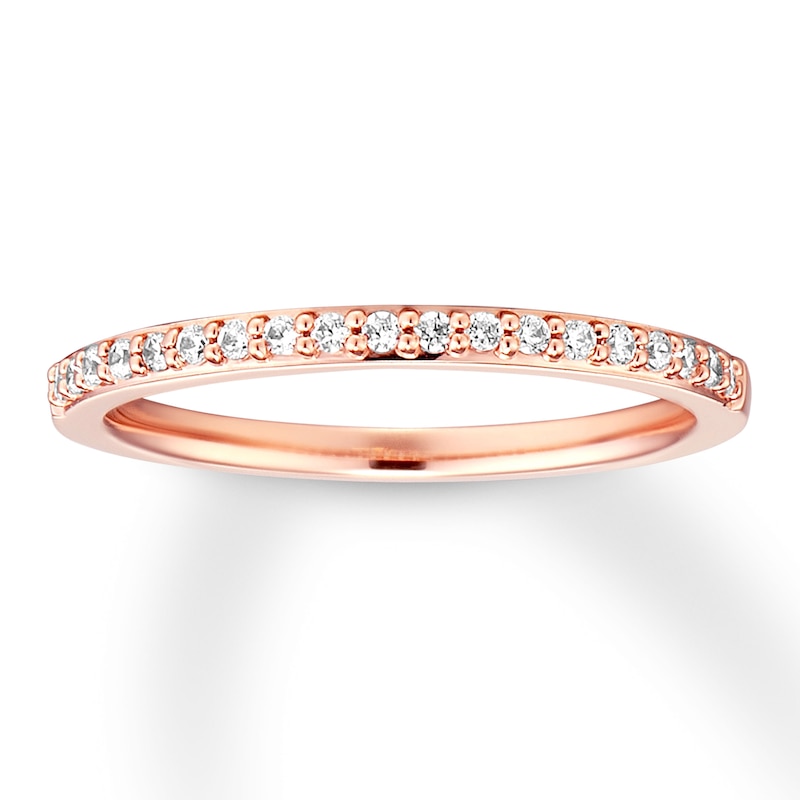 Main Image 1 of Previously Owned Diamond Wedding Band 1/6 ct tw 14K Rose Gold