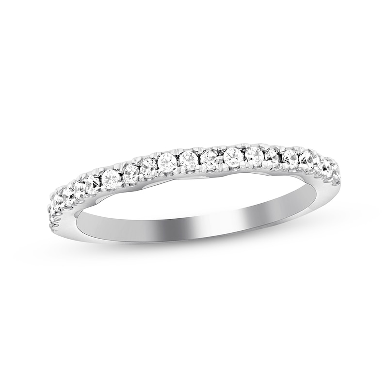 Main Image 1 of Previously Owned Diamond Wedding Band 1/4 ct tw Round-cut 14K White Gold