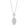 Thumbnail Image 1 of Previously Owned Diamond Necklace 1/2 ct tw Round-cut 10K White Gold 18"