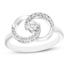 Thumbnail Image 1 of Previously Owned Encircled by Love Diamond Ring 1/3 ct tw Round-cut 10K White Gold