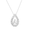 Thumbnail Image 1 of Previously Owned THE LEO Diamond Necklace 1/2 ct tw Round-cut 14K White Gold 19"