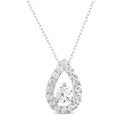 Previously Owned THE LEO Diamond Necklace 1/2 ct tw Round-cut 14K White Gold 19"