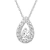 Thumbnail Image 3 of Previously Owned THE LEO Diamond Necklace 1/2 ct tw Round-cut 14K White Gold 19"
