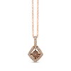 Thumbnail Image 1 of Previously Owned Le Vian Chocolate & Nude Diamond Necklace 1/2 ct tw 14K Strawberry Gold