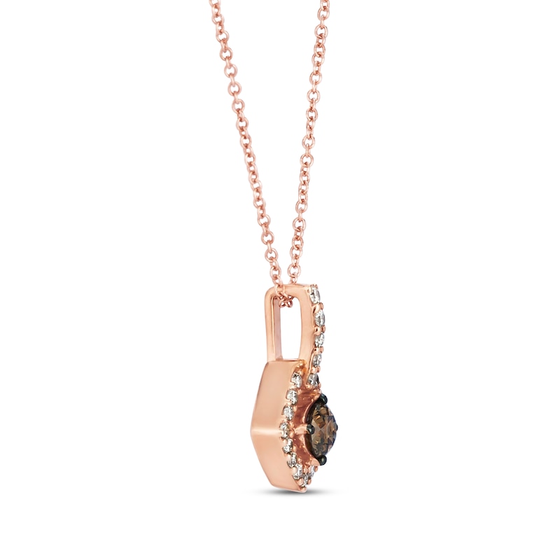 Main Image 2 of Previously Owned Le Vian Chocolate & Nude Diamond Necklace 1/2 ct tw 14K Strawberry Gold