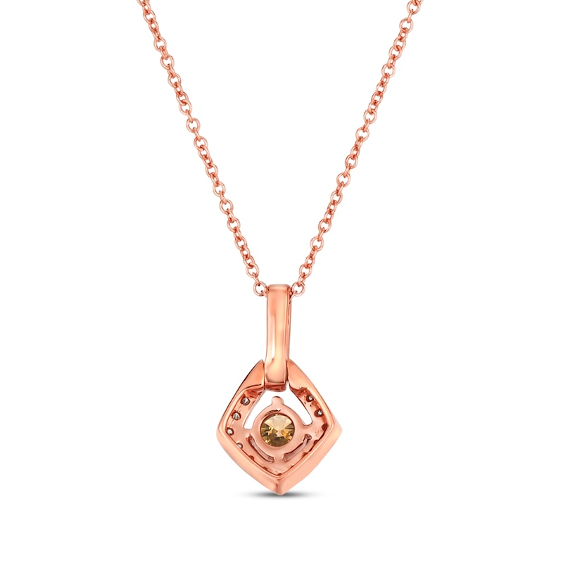 Main Image 3 of Previously Owned Le Vian Chocolate & Nude Diamond Necklace 1/2 ct tw 14K Strawberry Gold