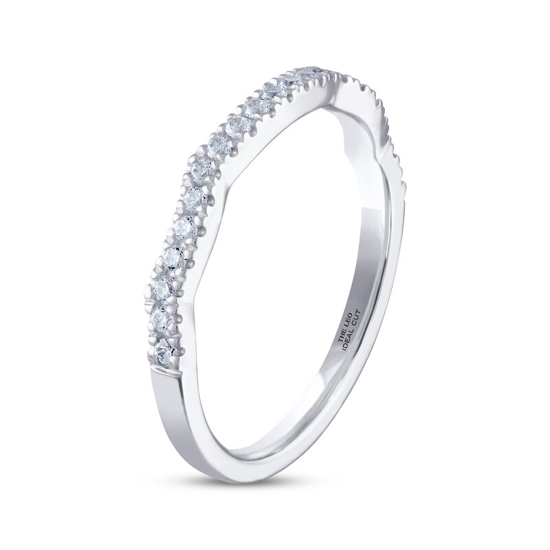 Previously Owned THE LEO Ideal Cut Diamond Wedding Band 1/5 ct tw Round-cut 14K White Gold