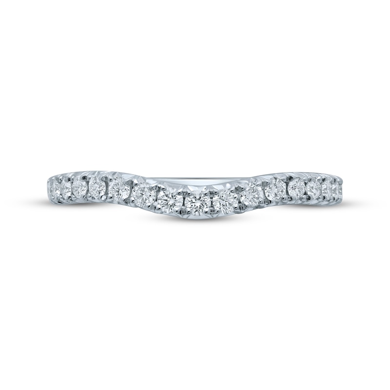 Main Image 4 of Previously Owned Monique Lhuillier Bliss Diamond Contour Anniversary Band 1/3 ct tw Round-cut 18K White Gold