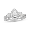 Previously Owned Neil Lane Diamond Engagement Ring 1-1/4 ct tw Pear & Round-cut 14K White Gold