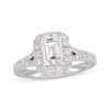 Thumbnail Image 1 of Previously Owned Neil Lane Diamond Engagement Ring 1-3/4 ct tw Emerald & Round-cut 14K White Gold