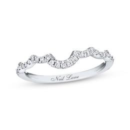 Previously Owned Neil Lane Wedding Band 1/6 ct tw Round-cut Diamonds 14K White Gold - Size 8.5