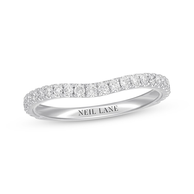 Main Image 1 of Previously Owned Neil Lane Diamond Wedding Band 3/8 ct tw Round-cut 14K White Gold